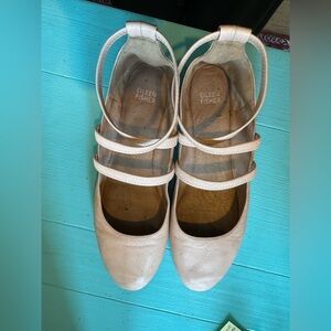 Eileen Fisher Women's Beige Leather Flats ballerina ballet pink